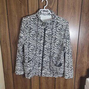 Women ALIA Zebra Print Jacket - Size PM